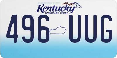 KY license plate 496UUG