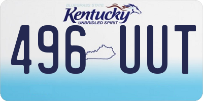 KY license plate 496UUT