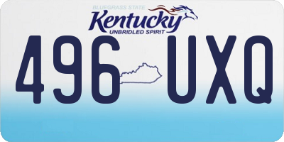 KY license plate 496UXQ