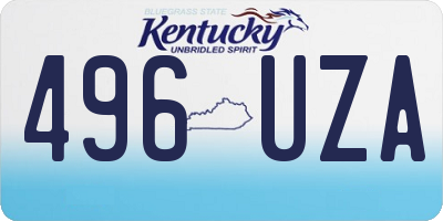 KY license plate 496UZA