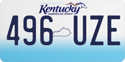 KY license plate 496UZE