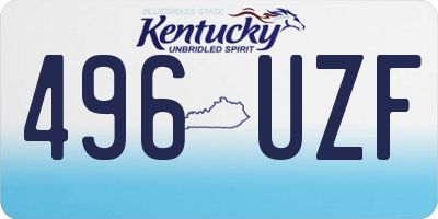 KY license plate 496UZF