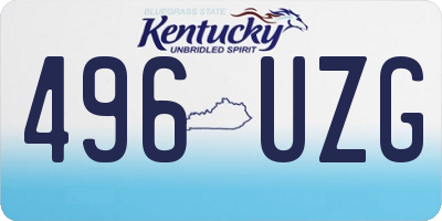 KY license plate 496UZG