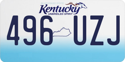 KY license plate 496UZJ
