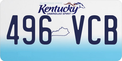 KY license plate 496VCB