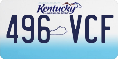 KY license plate 496VCF