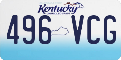 KY license plate 496VCG