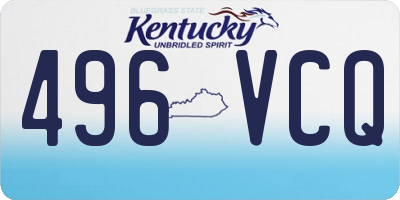 KY license plate 496VCQ