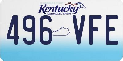KY license plate 496VFE