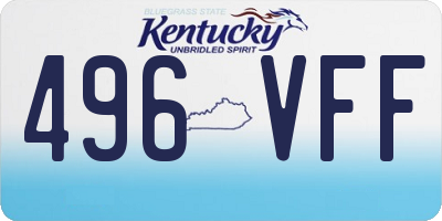 KY license plate 496VFF