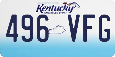 KY license plate 496VFG