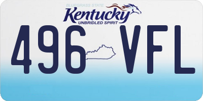 KY license plate 496VFL