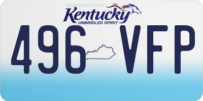 KY license plate 496VFP