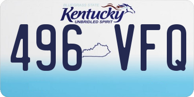 KY license plate 496VFQ