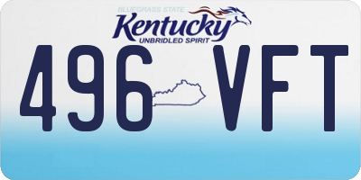 KY license plate 496VFT