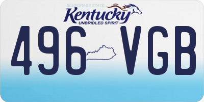 KY license plate 496VGB