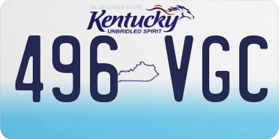KY license plate 496VGC