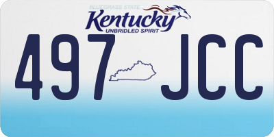 KY license plate 497JCC