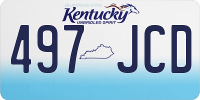 KY license plate 497JCD