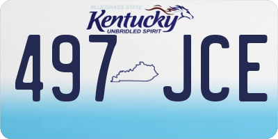 KY license plate 497JCE