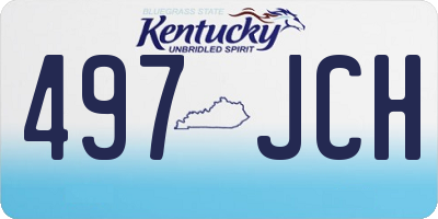 KY license plate 497JCH