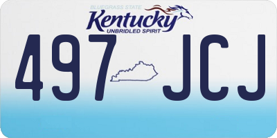 KY license plate 497JCJ