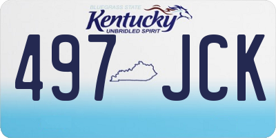 KY license plate 497JCK