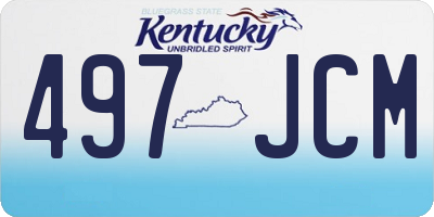 KY license plate 497JCM