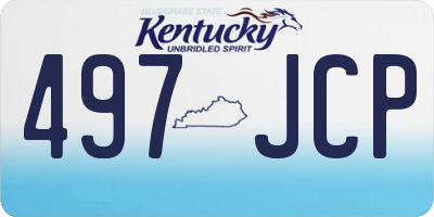 KY license plate 497JCP