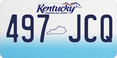 KY license plate 497JCQ