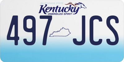 KY license plate 497JCS