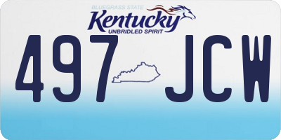 KY license plate 497JCW