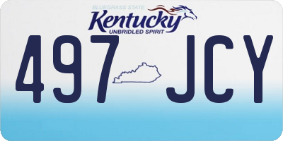KY license plate 497JCY