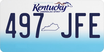 KY license plate 497JFE