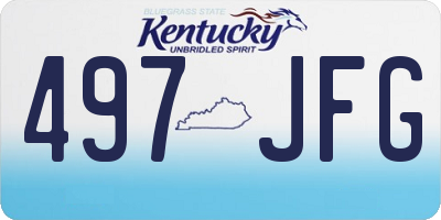 KY license plate 497JFG