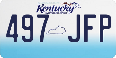 KY license plate 497JFP
