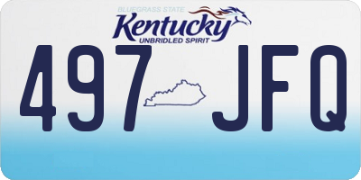 KY license plate 497JFQ