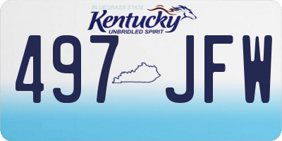 KY license plate 497JFW