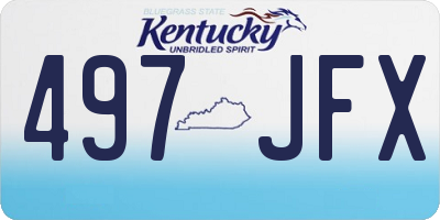 KY license plate 497JFX
