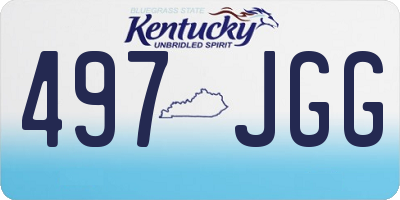 KY license plate 497JGG
