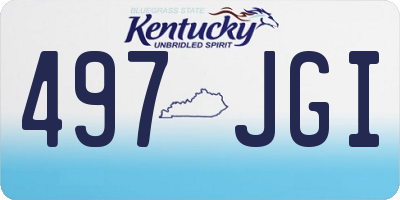 KY license plate 497JGI