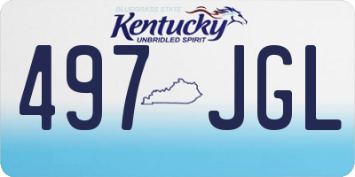 KY license plate 497JGL