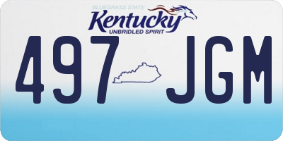 KY license plate 497JGM