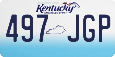 KY license plate 497JGP