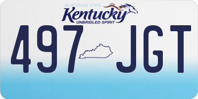 KY license plate 497JGT