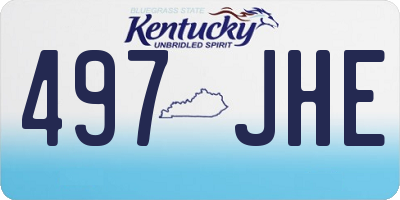 KY license plate 497JHE