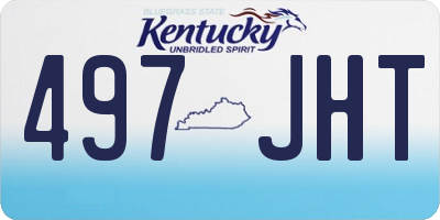 KY license plate 497JHT