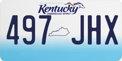 KY license plate 497JHX