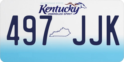 KY license plate 497JJK