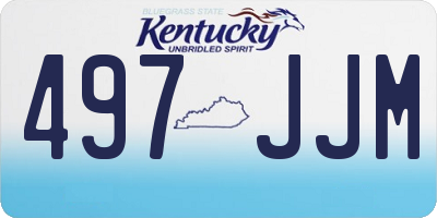 KY license plate 497JJM